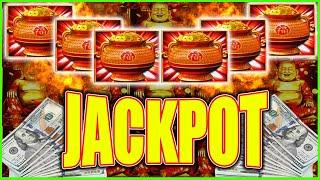 Finally DOUBLE BONUS Pays JACKPOT! High Limit Dragon Link Happy & Prosperous Slot