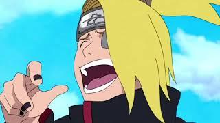 Deidara laughs at Gaara