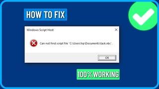 How to Fix Can not find script file task.vbs in Windows 11/10/8/7