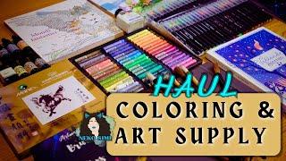 Colouring Books & Art Supply HAUL of 2024 | Finally New Art Supplies | Adult Colouring