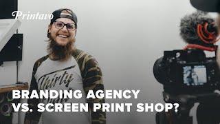 Branding Agency vs Screen Printing Shop with Golden Press Studio