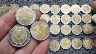 1000€ 2 euro's coin hunt! commemorative and other, Rare!