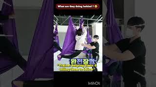 When BTS members were doing flying yoga pose but in their own way  #shorts #btsmember #yoga #runbts