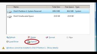 How To Utilize Unallocated Space During Installing Windows 7,8,10