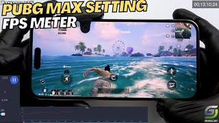 iPhone 14 Pro Max PUBG Max Setting with FPS Meter