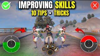 Improving Skills 10 Tips & Tricks For Beginners | 99% Headshots, Fast Aim, | Joystick Fast Movement