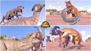 Dominion Parasaurolophus Hunting Animations of All Carnivore Dinosaurs  Jurassic World Evolution 2