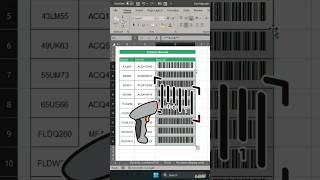 Create a Barcode in Excel in 30 seconds  #shorts