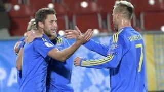 УКРАИНА - СЕРБИЯ  1 : 0  ГОЛ ЕВГЕНИЙ ШАХОВ