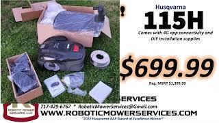 Husqvarna 115H Automower On Sale NOW For $699.99 At www.RoboticMowerServices.com