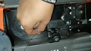 Installing mig wire  in kawasaki mig welding machine.