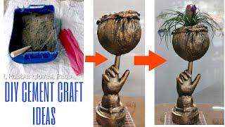 Amazing flowers pot with cement and groves - DIY CEMENTS CRAFT IDEAS - Amateur Craftsman