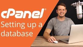 cPanel beginner tutorial 6 - How to set up a database