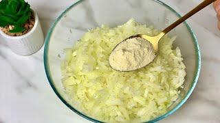 Add semolina to the onion! ONLY 3 INGREDIENTS! I COOK THEM SO EASY!..