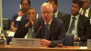 Daniel Gustafson da Silva addresses the opening of the 6th World Forest Week