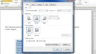Change the Text Alignment in a Table - Word 2010