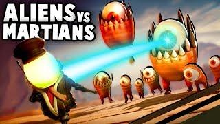 ALIEN INVASION ON MARS! Aliens vs Martian Army - (Mars or Die! Gameplay Part 1)