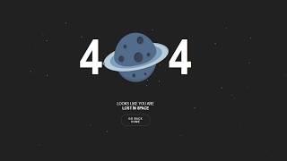 Create a Animated 404 Error Webpage using HTML CSS & JAVASCRIPT || Web Development Project