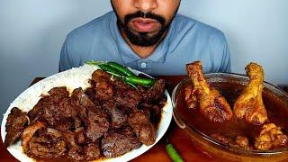 SPICY CHICKEN LIVER CURRY WITH RICE AND CHICKEN CURRY@Hungry piran