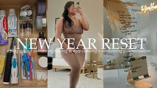 NEW YEAR RESET |setting goals + extreme organizing & deep clean + overcoming procrastination |