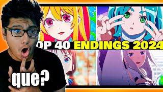 VOLVI A PERDER...  | TOP 40 MEJORES ENDINGS ANIME 2024  REACCIÓN