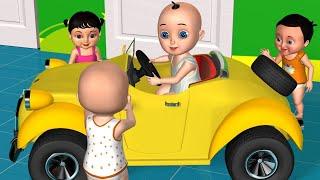 We are in the Car Driving in My Car Song - 3D Nursery Rhymes & Kids Songs