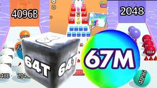 Ball Run 2048 Infinity | 64T Jelly Run 2048 | Bounce Merge 3D | Jelly Tube Run 2048 | #ballgamezone