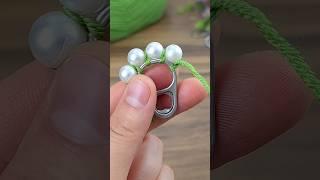 I got the order made with a toggle and pearls #crochet #knitting #knittingpattern #diy