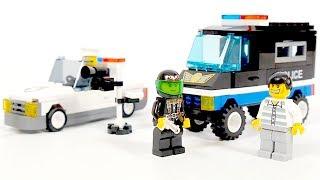 Build Lego Police Car -  Enlighten brick 125   Police Car, 126 - Escorting police track