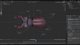 Blender 2 81 cycle de marche sur insecte