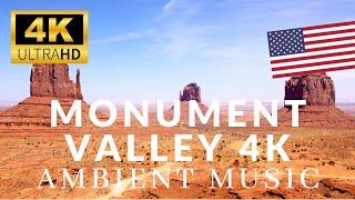 Monument Valley Drone 4K  Areal View OF Monument Valley with Relaxing Piano Music