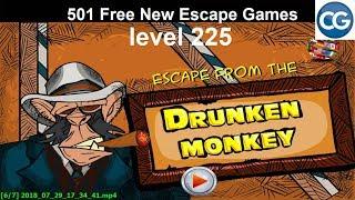 [Walkthrough] 501 Free New Escape Games level 225 - Escape from the drunken monkey - Complete Game