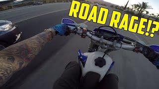 CAR ALMOST HITS MOTORCYCLE!