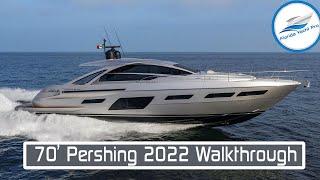 70' NEW Pershing 2022 - PERSHING 7X WALKTHROUGH @ 2022 PB Boat Show - Available for $4.7M