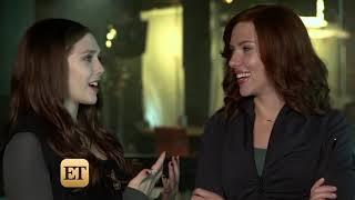 Elizabeth Olsen and Scarlett Johansson interview clip 2016