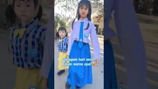 DISTA SERAGAM SENINNYA WARNA BIRU KALIAN WARNA APA? #viralvideo #trending