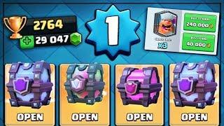 LEVEL 1 PLAYER ALL CHEST OPENING! | Clash Royale | LEGENDARY & SUPER MAGICAL CHEST OPENING!