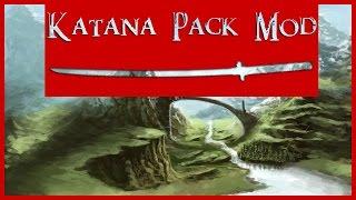 Skyrim SE PS4: Katana Pack Mod Showcase