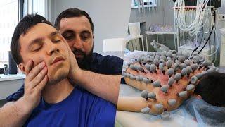Strong chiropractic adjustments, cupping and intense back massage ASMR