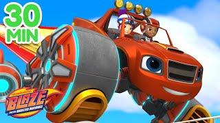 Blaze's Best Rescues & Adventures w/ AJ! | 30 Minute Compilation | Blaze and the Monster Machines