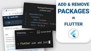 How to Add and Remove packages in a Flutter project + pub.dev package details and metrics explained