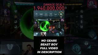 No Gears Beast Boy Hits 2 Billion Damage  #injustice2mobile