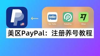 美区PayPal注册养号教程：Tello接码+绑定Wise美元账户+绑定虚拟信用卡