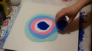 Акриловая заливка. Как нарисовать абстракцию жидким акрилом. Acrylic fluid pouring.