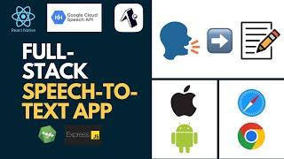 Build a Speech-to-Text App with React Native, Expo, Node.js/Express & Google API | iOS, Android, Web