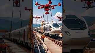 ai Railway Construction via Drones:The Technology of the Future #ai #automobile #military #wildlife