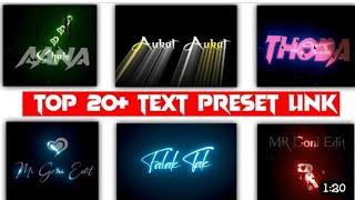 top 20 text animation presets link alight motion | top 10 text animation | new trending text preset