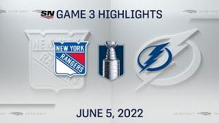 NHL Game 3 Highlights | Rangers vs. Lightning - June 5, 2022