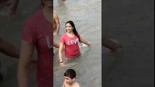  Ganga bath: ganga river day #ganga #bathing #gangariver #viralshorts
