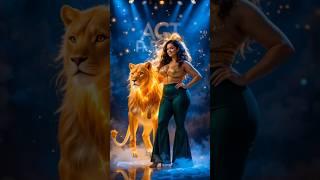 AGT Present: A Beauty Girl Danching With Golden Lion #agt #gottalent #shorts